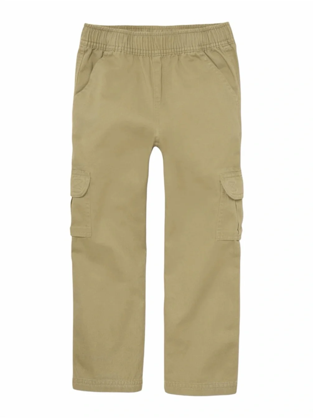 The Children's Place Boys 16 Husky Khaki Uniform Mid Rise Pull on Cargo Pants D1